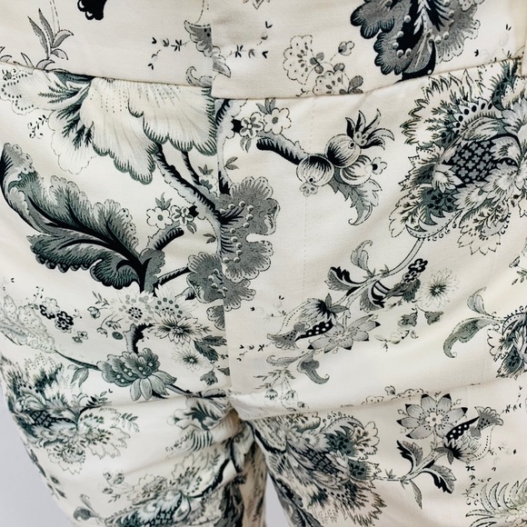 Zara / Floral Cream Gray Pant - Picture 2 of 7